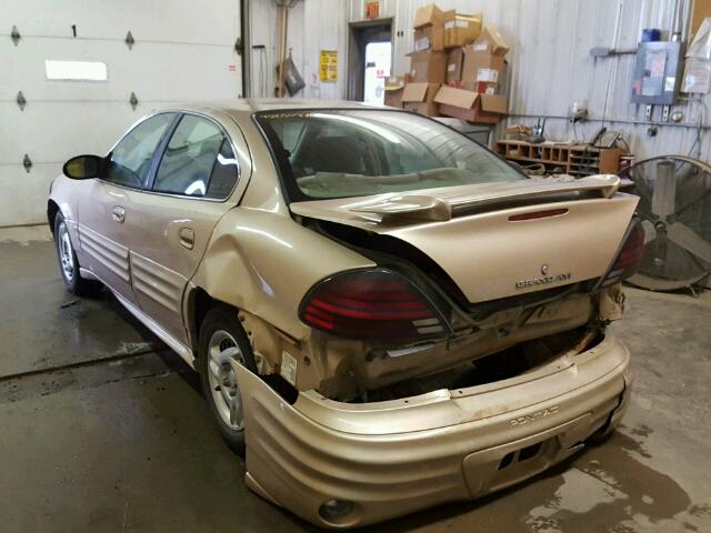 1G2NF52F42C278148 - 2002 PONTIAC GRAND AM S ოქროსფერი ფოტო 3