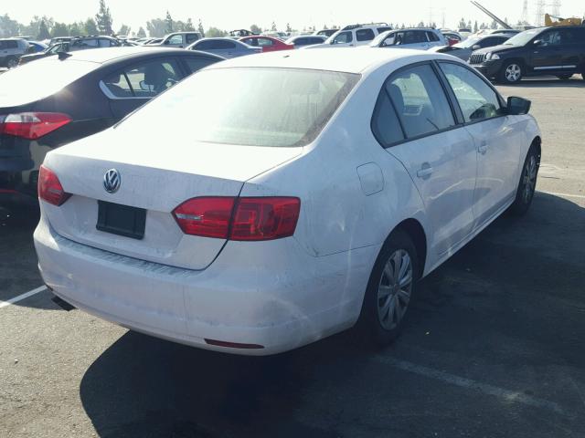 3VW2K7AJ2EM209311 - 2014 VOLKSWAGEN JETTA BASE 白色 照片 4
