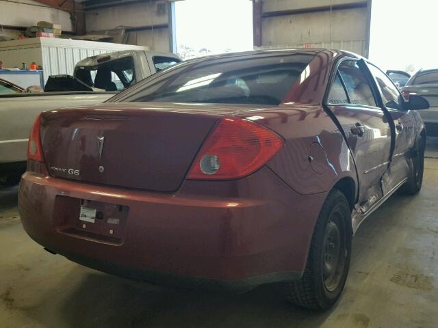 1G2ZF57B184168507 - 2008 PONTIAC G6/VALUE L MAROON photo 4