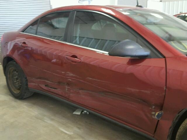 1G2ZF57B184168507 - 2008 PONTIAC G6/VALUE L MAROON photo 9