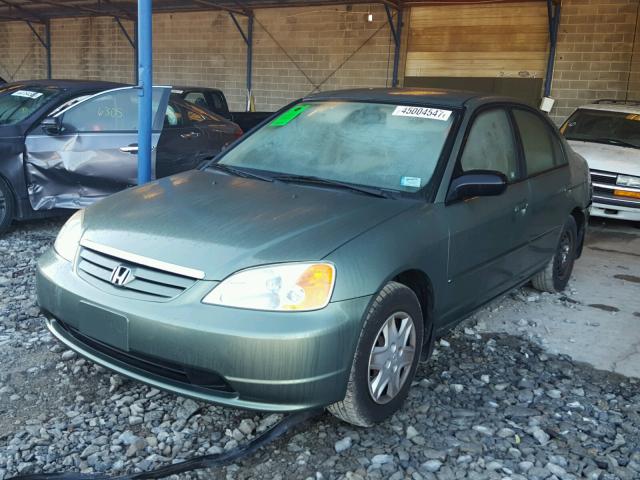 2HGES16503H525747 - 2003 HONDA CIVIC GREEN photo 2