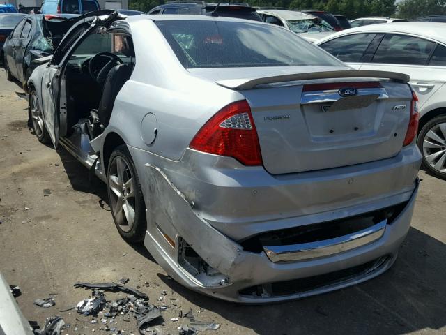 3FAHP0KC3AR277237 - 2010 FORD FUSION SPO SILVER photo 3