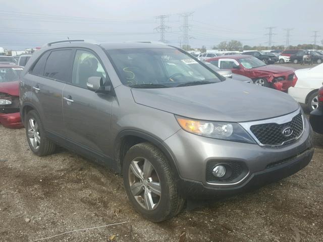 5XYKU4A60DG371375 - 2013 KIA SORENTO EX GRAY photo 1