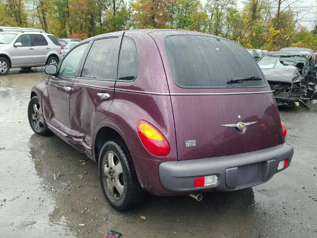 3C8FY4BB21T511527 - 2001 CHRYSLER PT CRUISER PURPLE photo 3