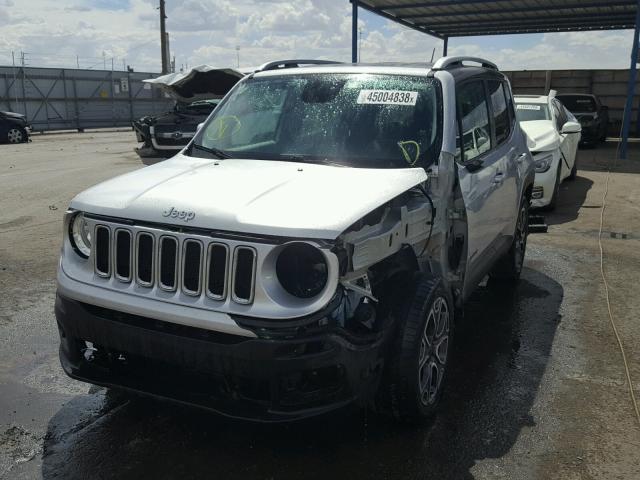 ZACCJADT8GPC91744 - 2016 JEEP RENEGADE L SILVER photo 2