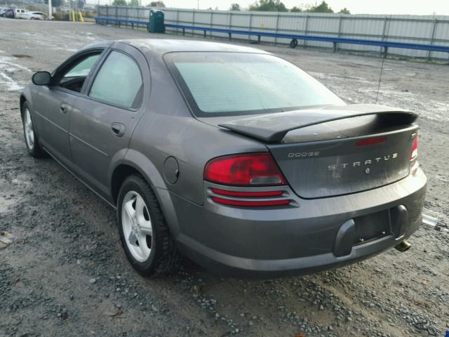 1B3EL46X05N525824 - 2005 DODGE STRATUS SX GRAY photo 3