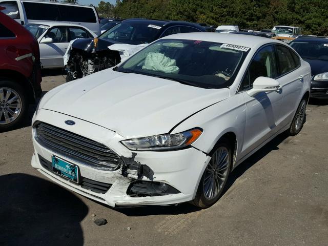 3FA6P0H94ER358644 - 2014 FORD FUSION SE WHITE photo 2