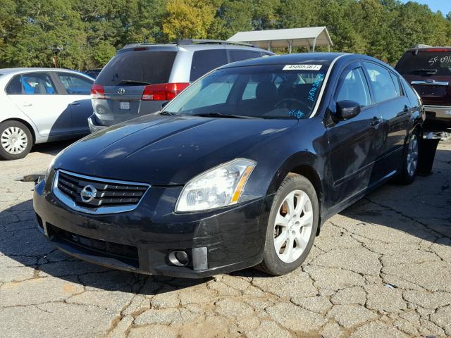 1N4BA41E07C852595 - 2007 NISSAN MAXIMA BLACK photo 2