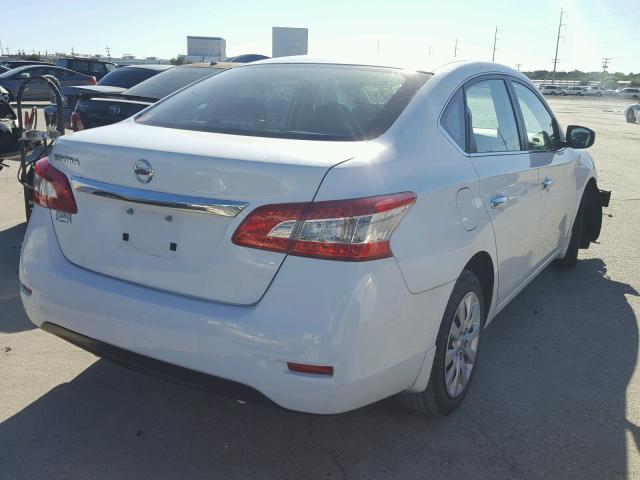 3N1AB7AP9FY291599 - 2015 NISSAN SENTRA WHITE photo 4