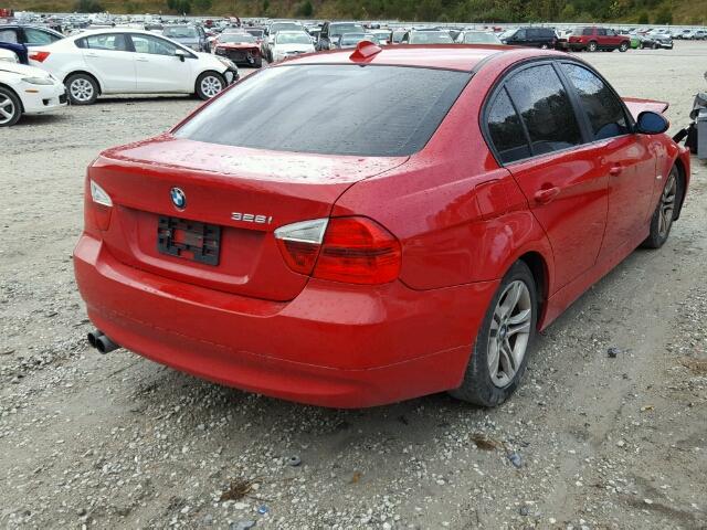 WBAVA37518NL17853 - 2008 BMW 328 I RED photo 4