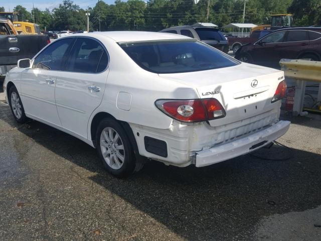 JTHBA30G045030322 - 2004 LEXUS ES 330 WHITE photo 3