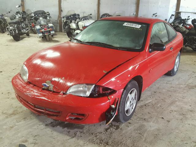 1G1JC124927248641 - 2002 CHEVROLET CAVALIER RED photo 2