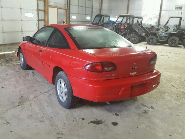 1G1JC124927248641 - 2002 CHEVROLET CAVALIER RED photo 3