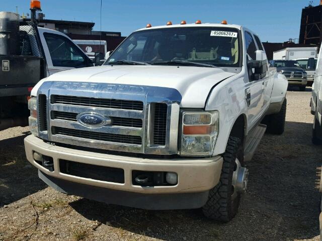 1FTWW33R48EC42700 - 2008 FORD F350 WHITE photo 2