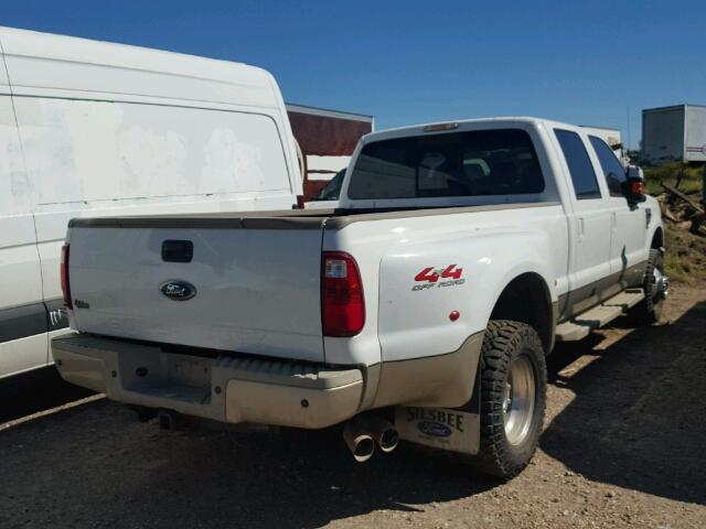 1FTWW33R48EC42700 - 2008 FORD F350 WHITE photo 4