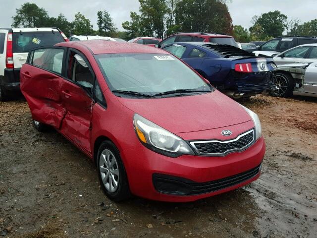 KNADN4A37E6336684 - 2014 KIA RIO EX RED photo 1