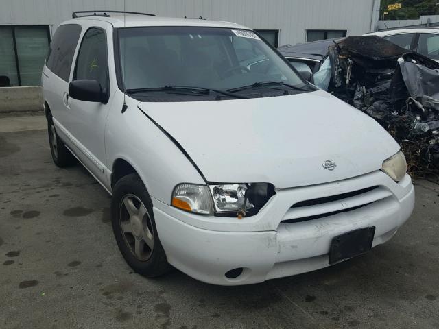 4N2ZN15T21D820279 - 2001 NISSAN QUEST GXE WHITE photo 1