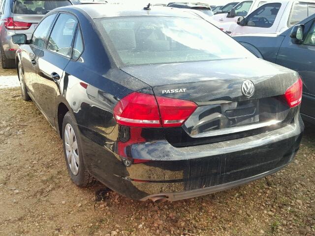 1VWAP7A32DC097530 - 2013 VOLKSWAGEN PASSAT S შავი ფოტო 3