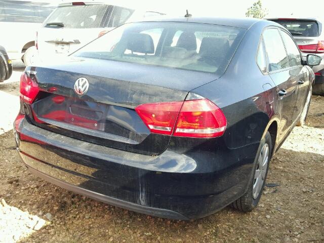 1VWAP7A32DC097530 - 2013 VOLKSWAGEN PASSAT S BLACK photo 4