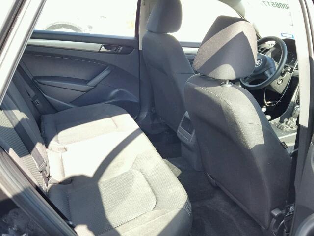 1VWAP7A32DC097530 - 2013 VOLKSWAGEN PASSAT S შავი ფოტო 6