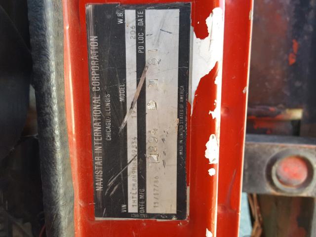 1HTLDMJN9HH469834 - 1987 INTERNATIONAL S-SERIES 1 红色 照片 10