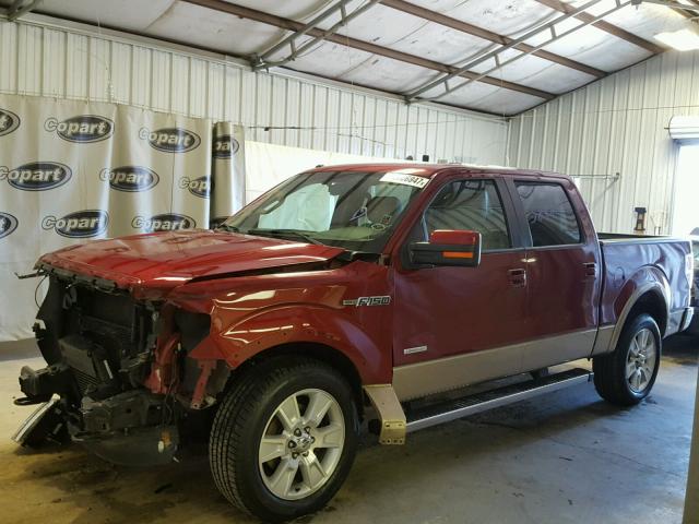 1FTFW1ET0DFB26279 - 2013 FORD F150 RED photo 2