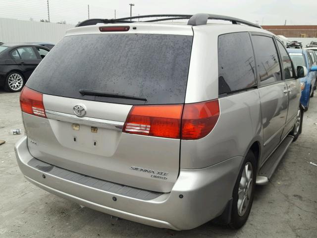 5TDZA22C84S186803 - 2004 TOYOTA SIENNA SILVER photo 4