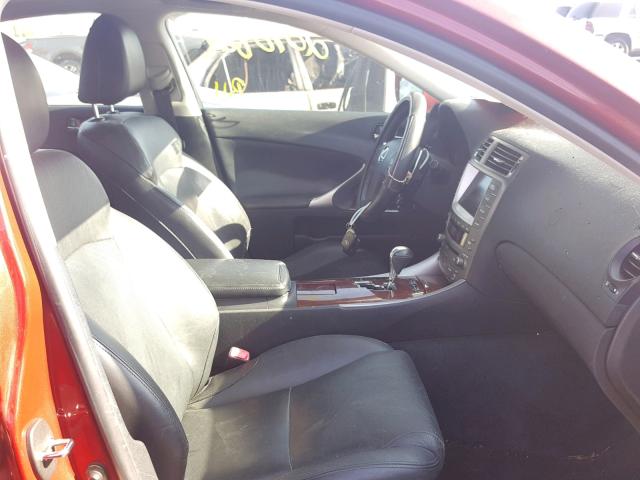 JTHBK262265024740 - 2006 LEXUS IS 250 RED photo 5