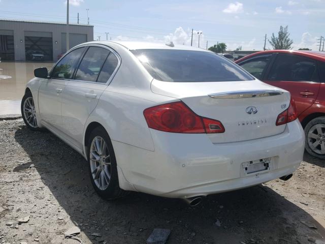 JN1CV6AP2BM305673 - 2011 INFINITI G37 BASE WHITE photo 3