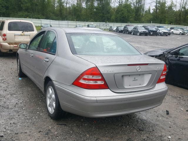 WDBRF81J23F420323 - 2003 MERCEDES-BENZ C 240 4MAT GRAY photo 3