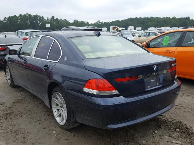 WBAGL63494DP69681 - 2004 BMW 745 I BLUE photo 3