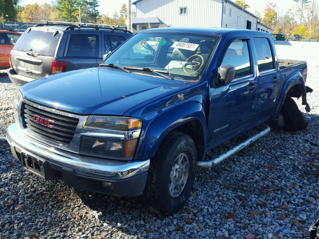 1GTDT136458130127 - 2005 GMC CANYON BLUE photo 2