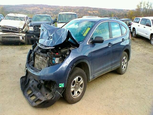 2HKRM4H37DH693367 - 2013 HONDA CR-V LX BLUE photo 2