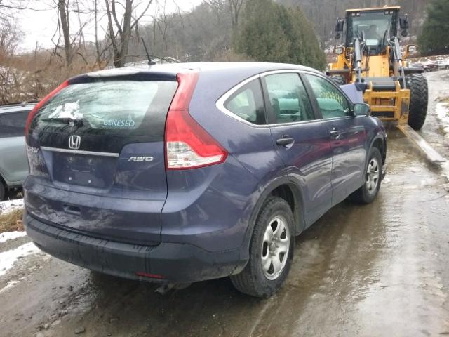 2HKRM4H37DH693367 - 2013 HONDA CR-V LX BLUE photo 3