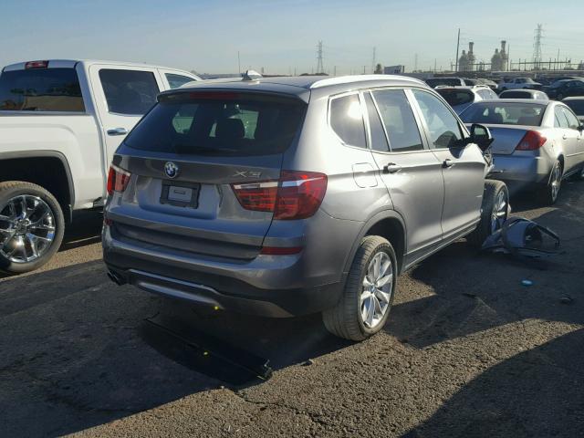 5UXWX9C52G0D75790 - 2016 BMW X3 SILVER photo 4