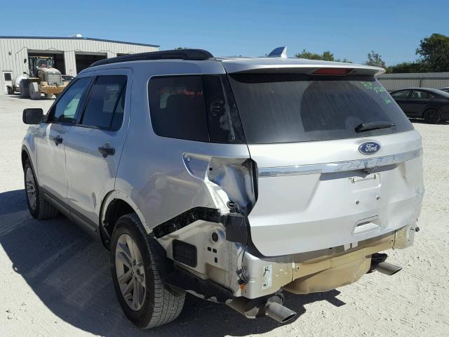 1FM5K7B80HGD43918 - 2017 FORD EXPLORER SILVER photo 3