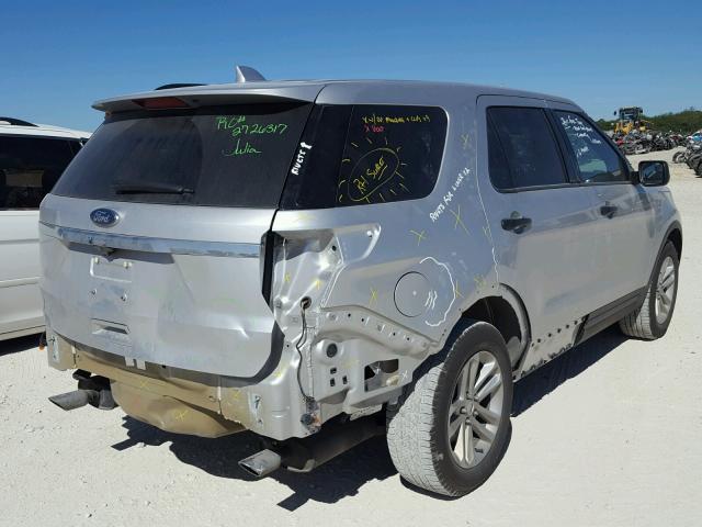 1FM5K7B80HGD43918 - 2017 FORD EXPLORER SILVER photo 4