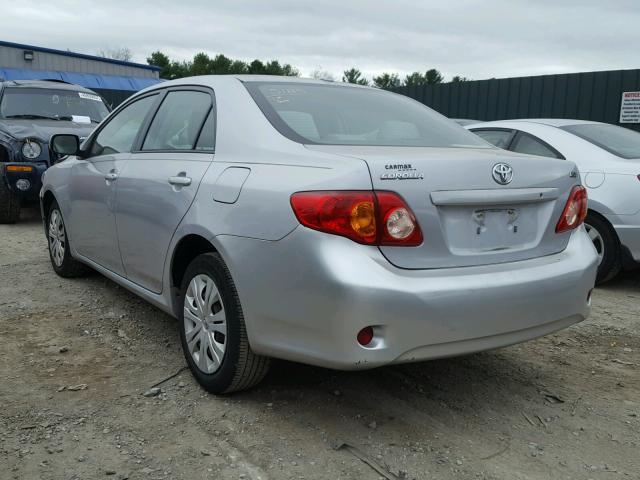 2T1BU40E09C009400 - 2009 TOYOTA COROLLA BA SILVER photo 3