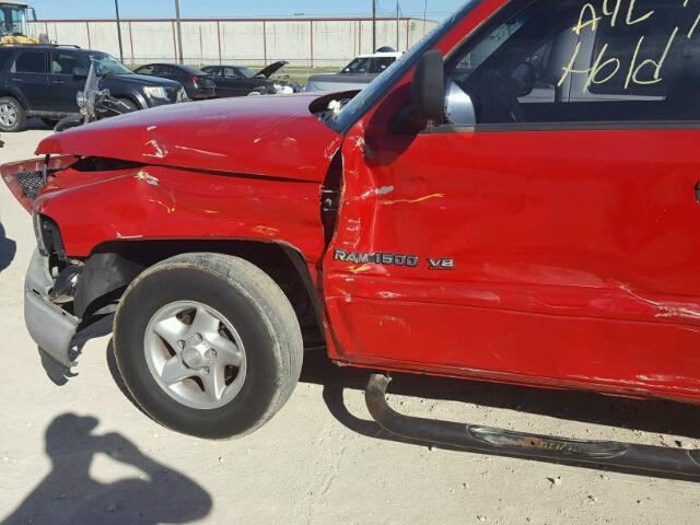 3B7HC13Y61M572500 - 2001 DODGE RAM 1500 RED photo 9