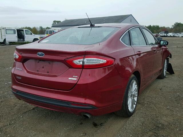 3FA6P0HD2GR299939 - 2016 FORD FUSION SE RED photo 4