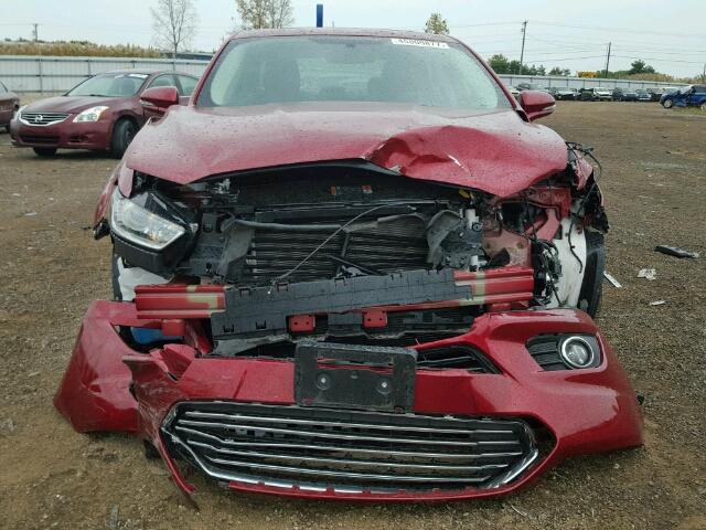 3FA6P0HD2GR299939 - 2016 FORD FUSION SE RED photo 9