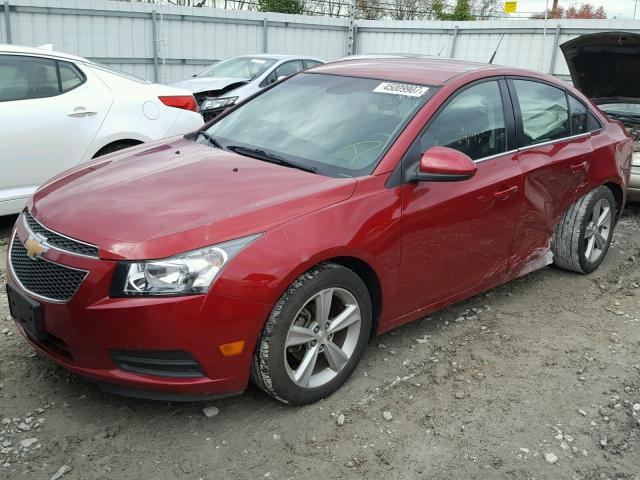 1G1PE5SB2E7313831 - 2014 CHEVROLET CRUZE LT RED photo 2