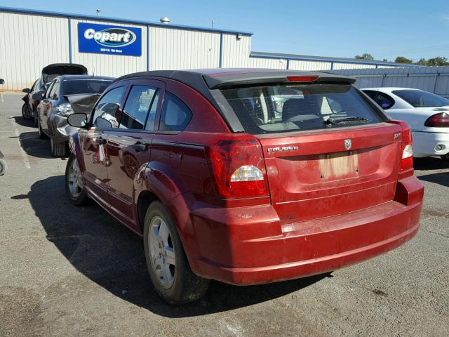 1B3JB48B77D502553 - 2007 DODGE CALIBER SX RED photo 3