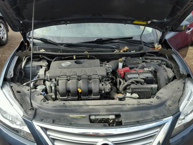 3N1AB7AP6EY331734 - 2014 NISSAN SENTRA S BLUE photo 7