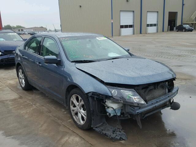 3FAHP0HA2CR214221 - 2012 FORD FUSION SE BLUE photo 1