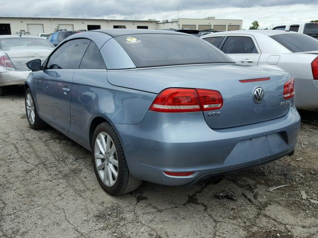 WVWBW7AH3CV004703 - 2012 VOLKSWAGEN EOS KOMFOR ლურჯი ფოტო 3