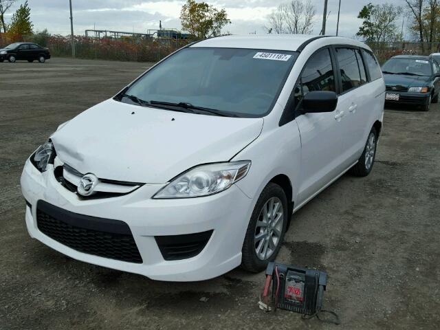 JM1CR2W36A0377613 - 2010 MAZDA 5 WHITE photo 2