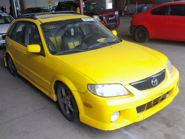 JM1BJ245821587617 - 2002 MAZDA PROTEGE PR YELLOW photo 1