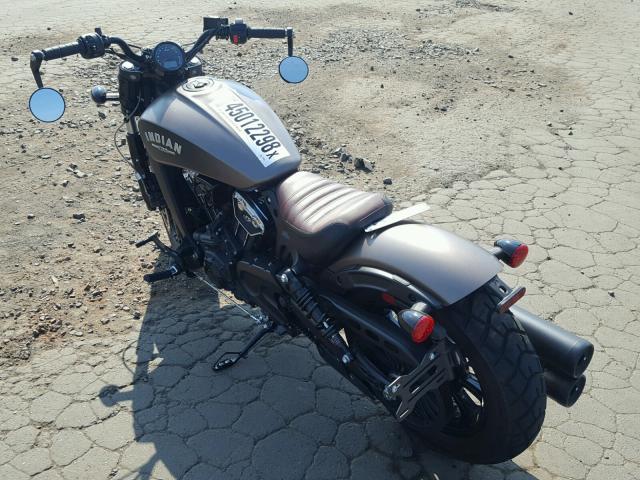 56KMTB001J3136233 - 2018 INDIAN MOTORCYCLE CO. SCOUT BOBB BROWN photo 3