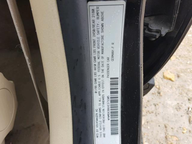 WVWMD63B6XE373305 - 1999 VOLKSWAGEN PASSAT GLS BLACK photo 10